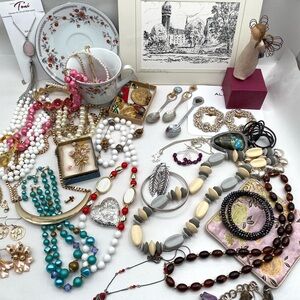 Vintage Junk Drawer Jewelry Lot & Miscellaneous Items